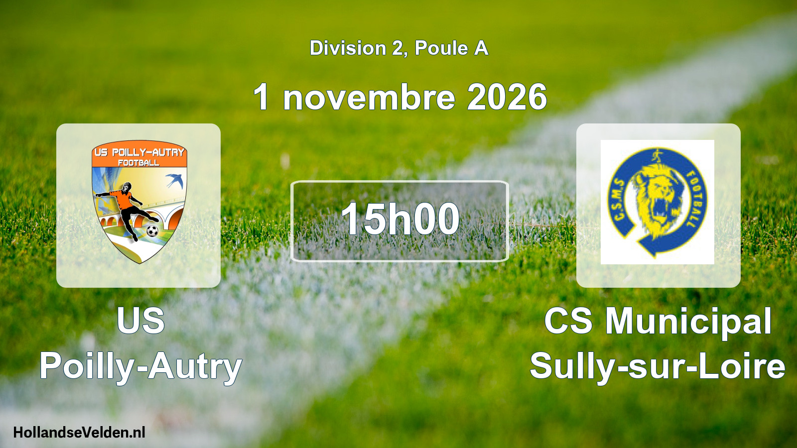 Scheduled Match: US Poilly-Autry - CS Municipal Sully-sur-Loire (1 November 2026)