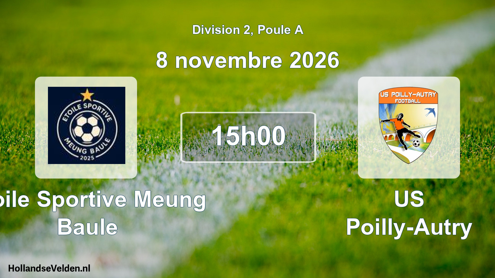 Match programmé: Étoile Sportive Meung Baule - US Poilly-Autry (8 novembre 2026)
