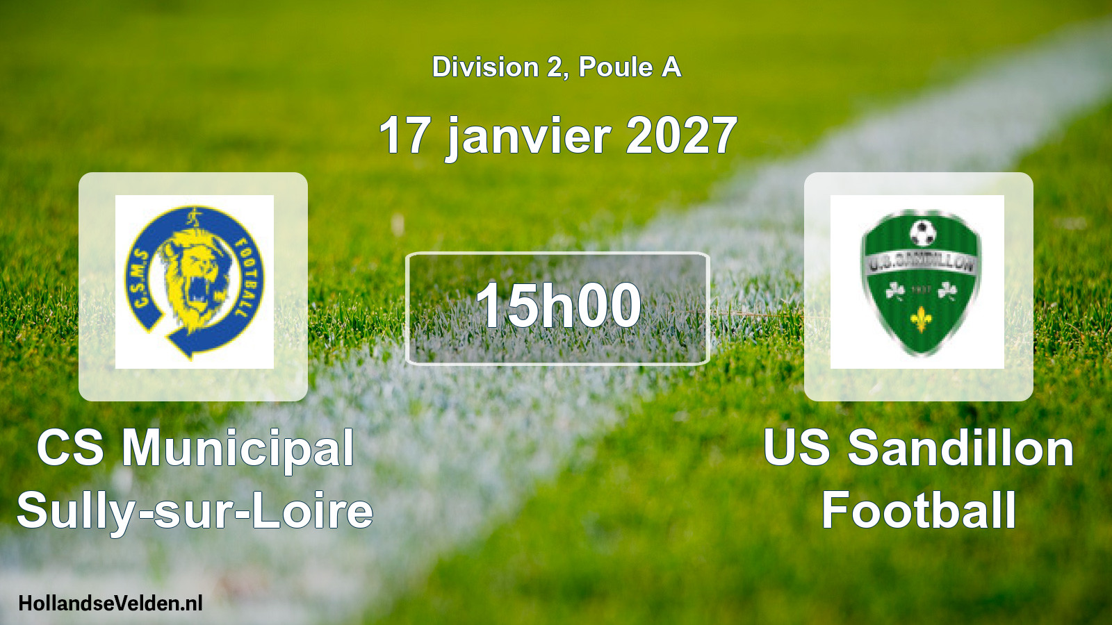 Scheduled Match: CS Municipal Sully-sur-Loire - US Sandillon Football (17 January 2027)