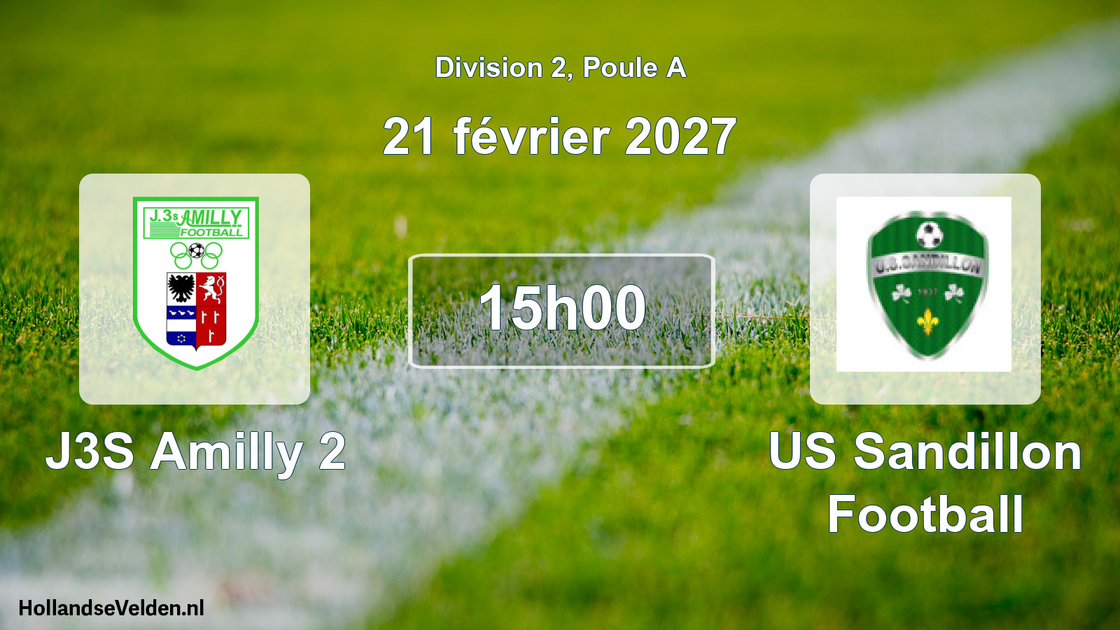 Scheduled Match: J3S Amilly 2 - US Sandillon Football (21 February 2027)
