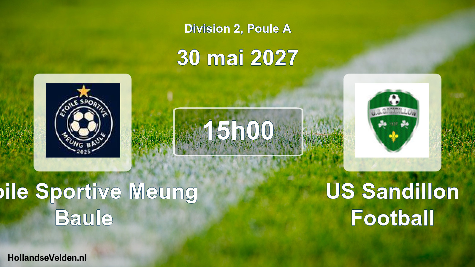 Scheduled Match: Étoile Sportive Meung Baule - US Sandillon Football (30 May 2027)