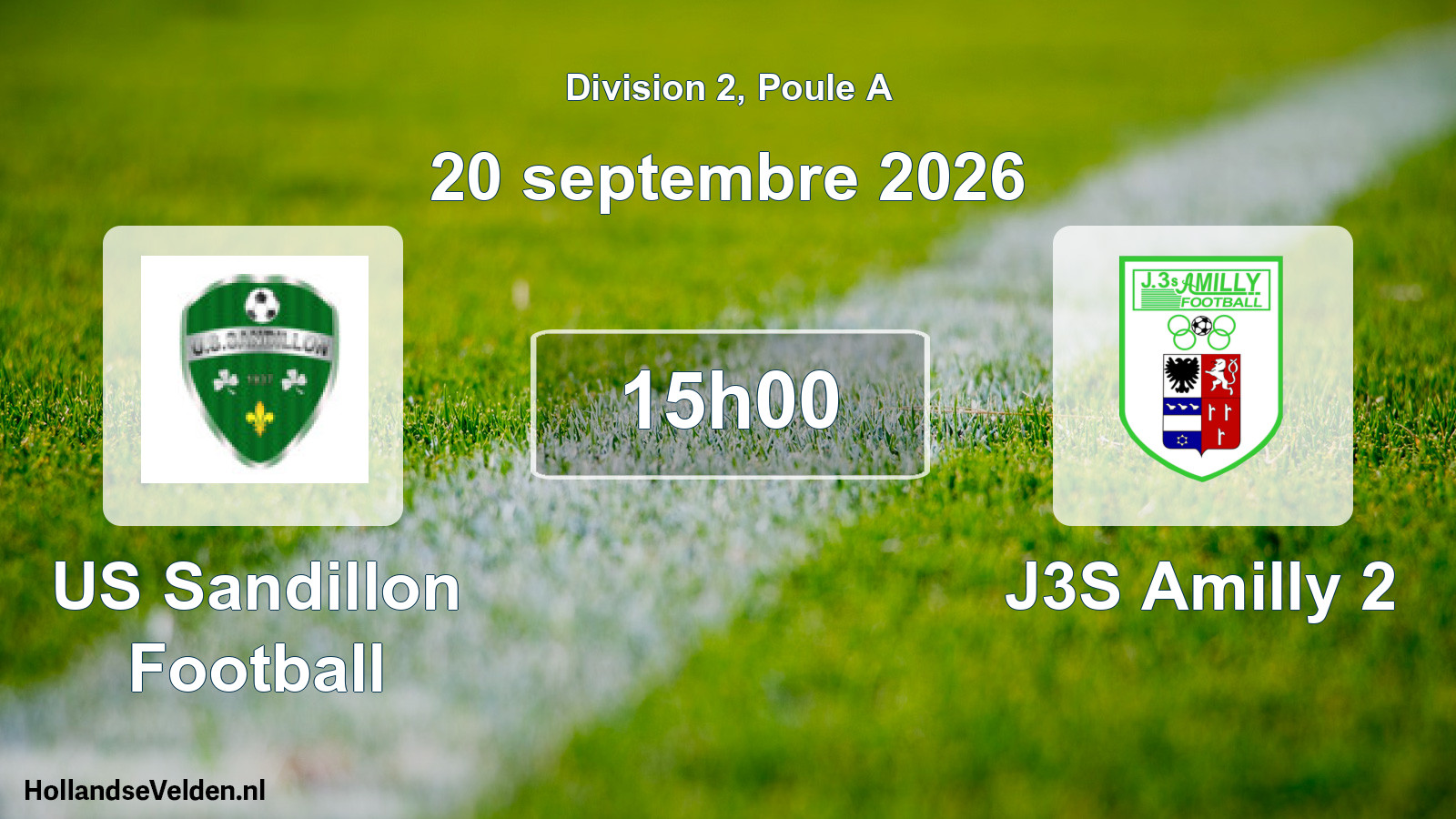 Scheduled Match: US Sandillon Football - J3S Amilly 2 (20 September 2026)