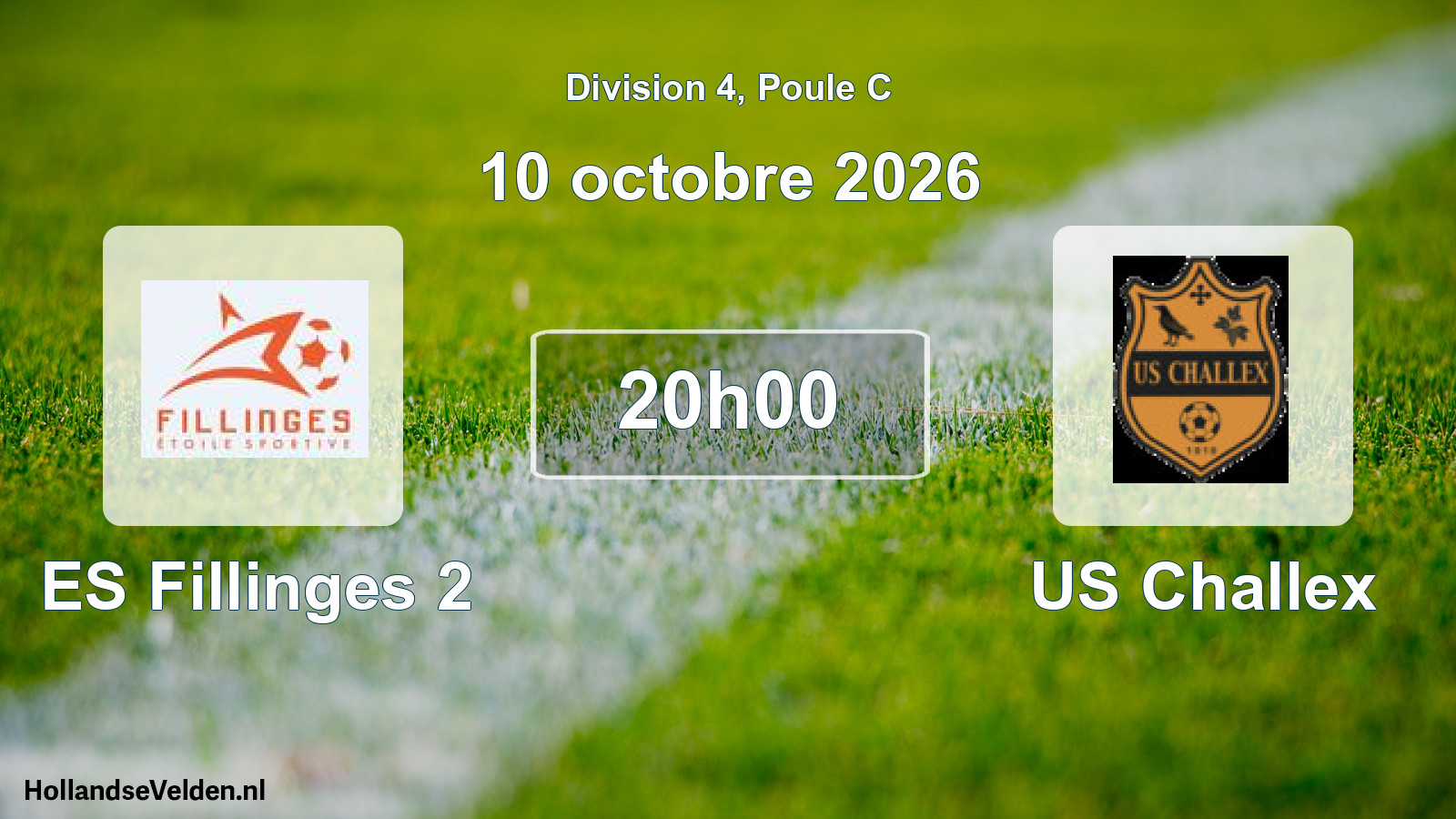 Geplande wedstrijd: ES Fillinges 2 - US Challex (10 oktober 2026)