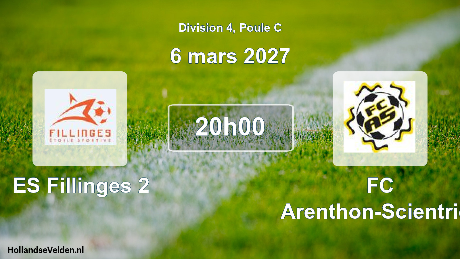 Match programmé: ES Fillinges 2 - FC Arenthon-Scientrier (6 mars 2027)