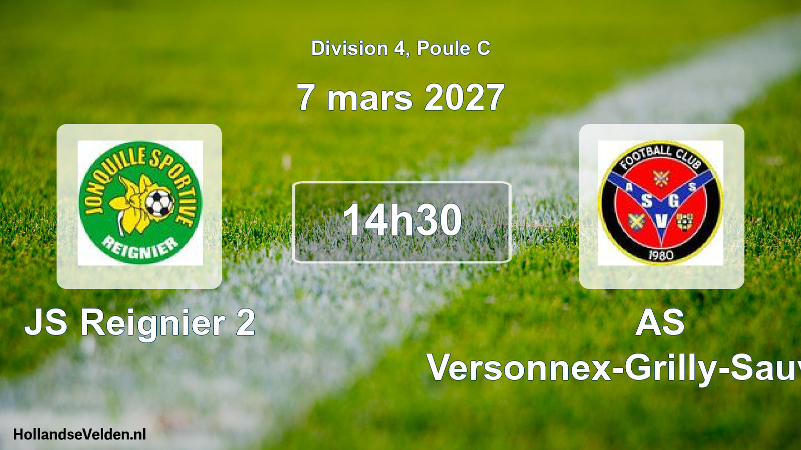 Match programmé: JS Reignier 2 - AS Versonnex-Grilly-Sauverny (7 mars 2027)