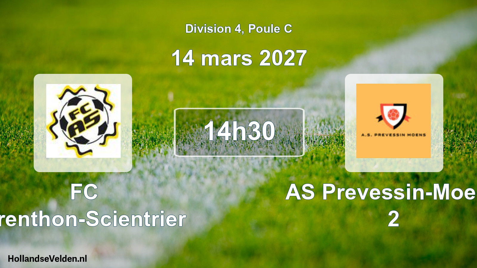Match programmé: FC Arenthon-Scientrier - AS Prevessin-Moens 2 (14 mars 2027)