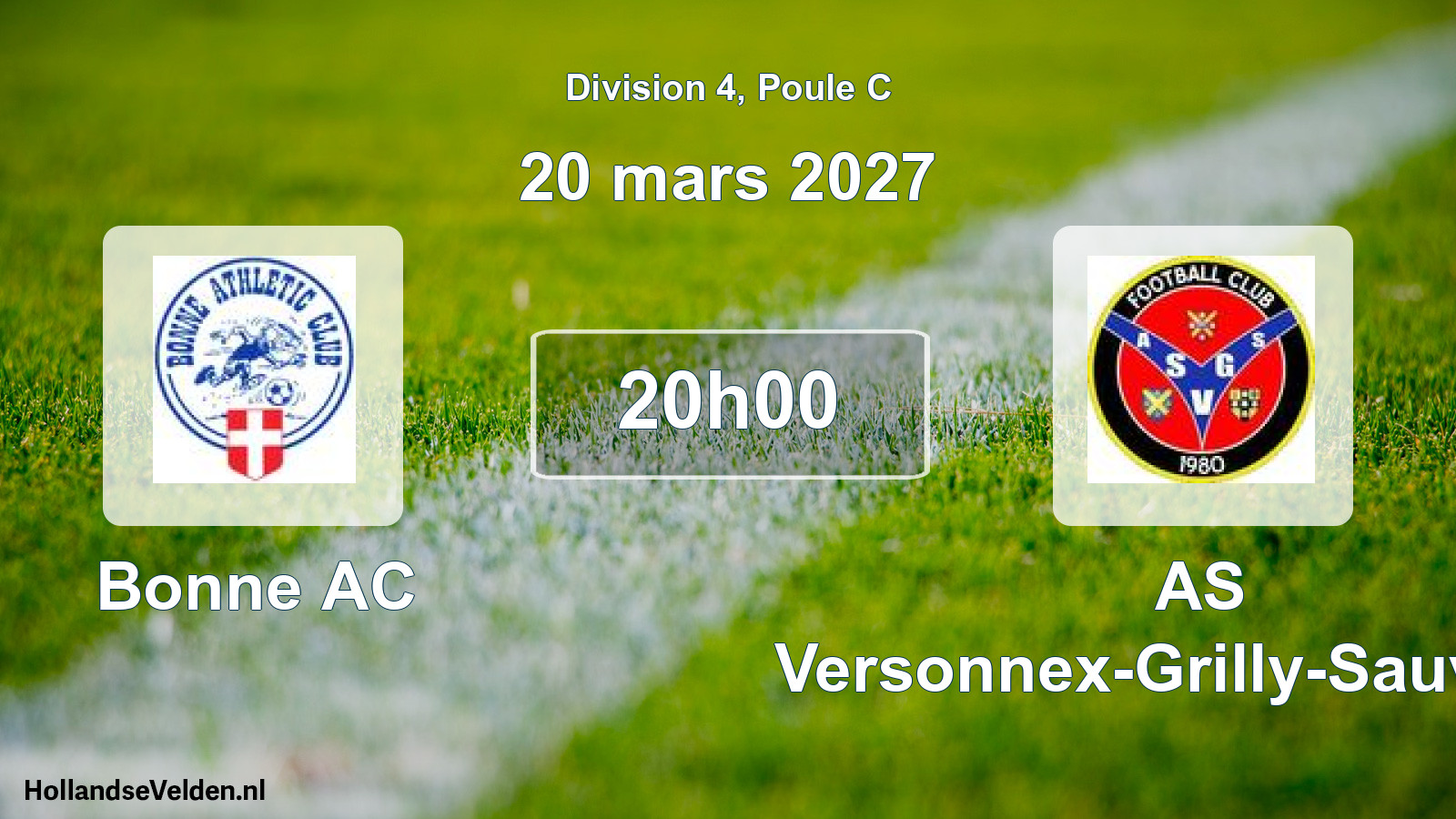 Match programmé: Bonne AC - AS Versonnex-Grilly-Sauverny (20 mars 2027)
