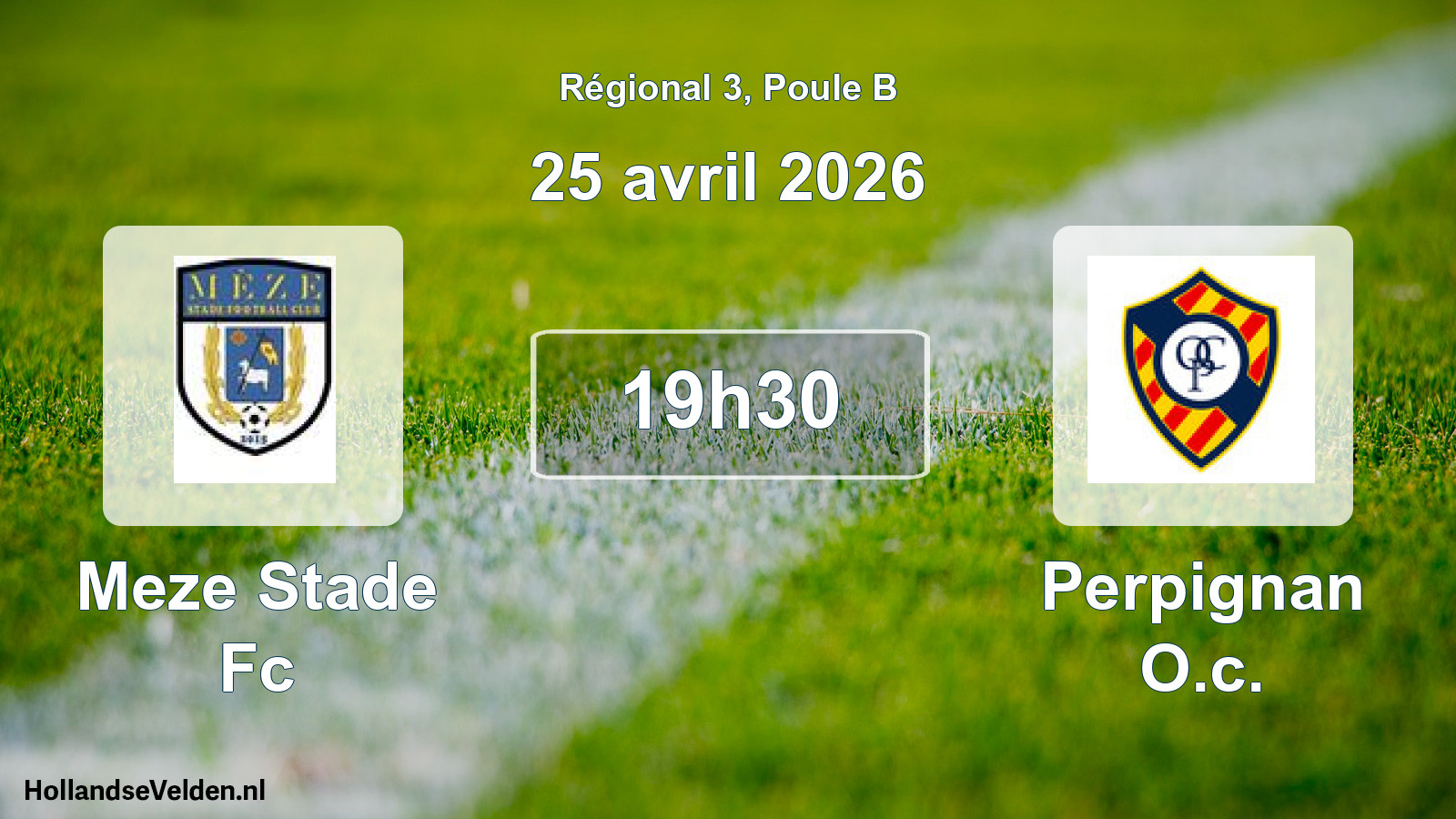 Scheduled Match: Meze Stade Fc - Perpignan O.c. (25 April 2026)