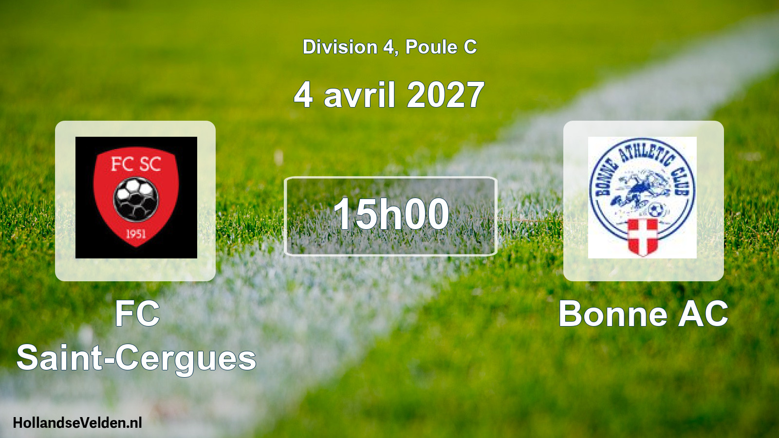 Match programmé: FC Saint-Cergues - Bonne AC (4 avril 2027)