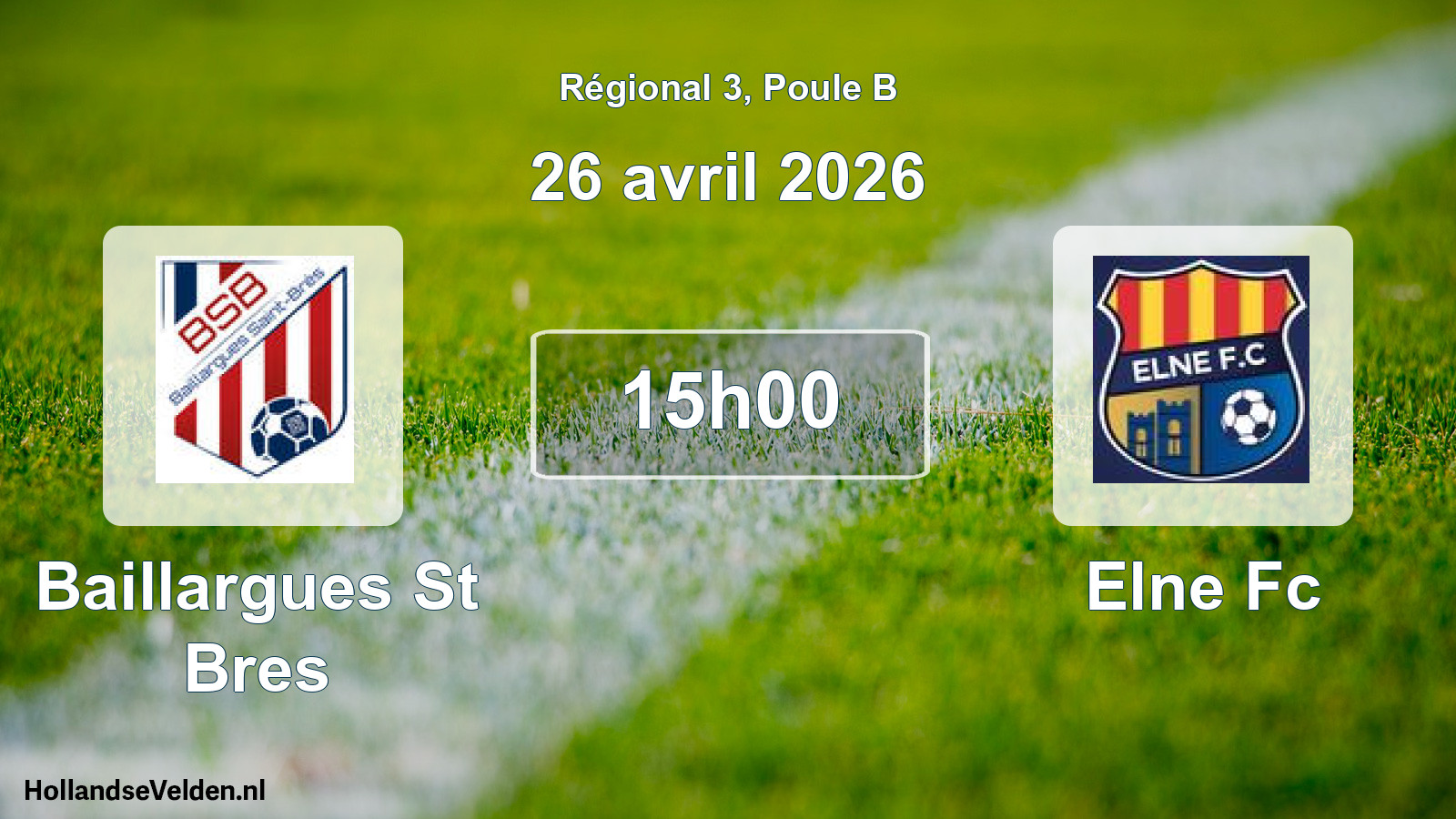 Geplande wedstrijd: Baillargues St Bres - Elne Fc (26 april 2026)