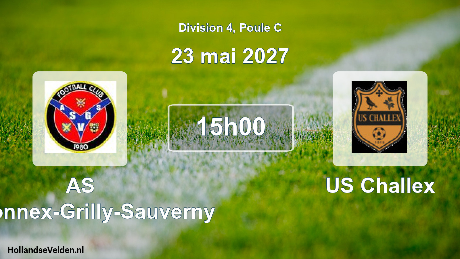 Match programmé: AS Versonnex-Grilly-Sauverny - US Challex (23 mai 2027)