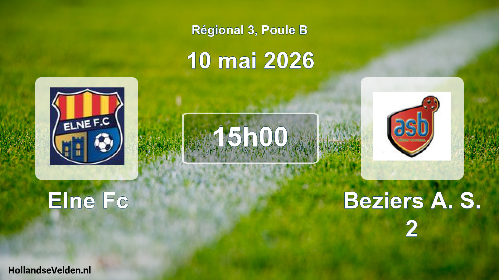 Geplande wedstrijd: Elne Fc - Beziers A. S. 2 (10 mei 2026)