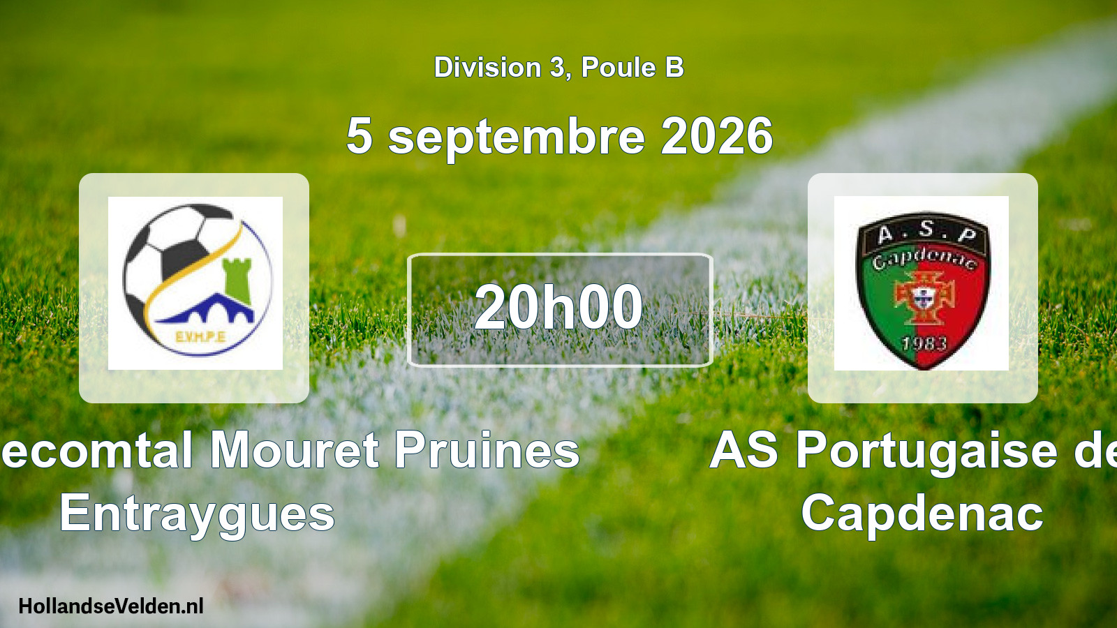 Scheduled Match: Ent. Villecomtal Mouret Pruines Entraygues - AS Portugaise de Capdenac (5 September 2026)