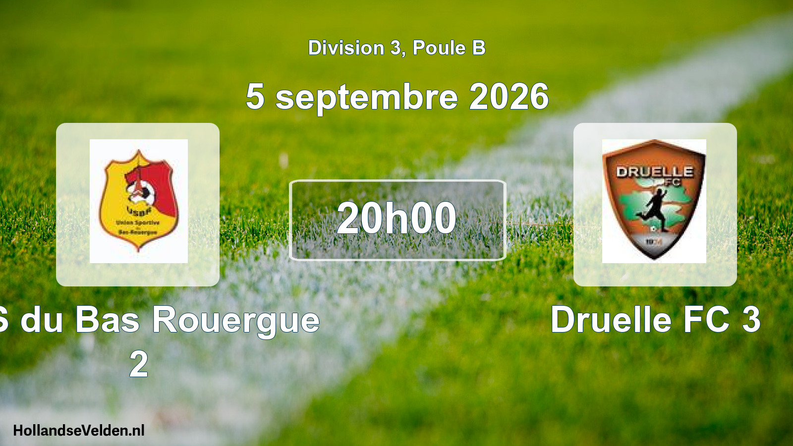 Match programmé: US du Bas Rouergue 2 - Druelle FC 3 (5 septembre 2026)
