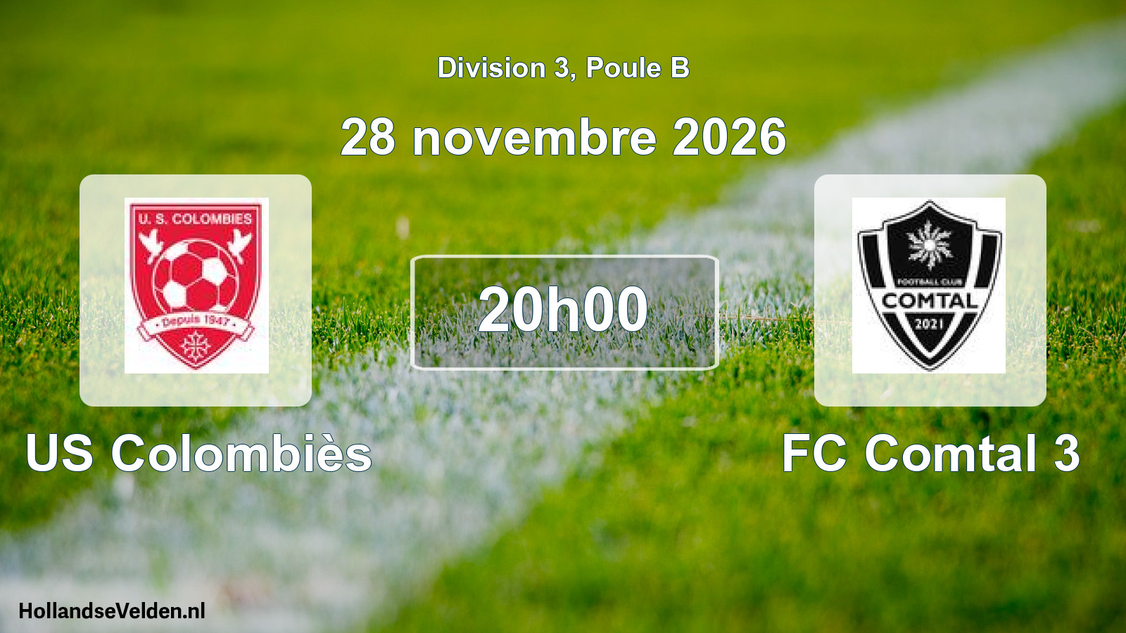 Match programmé: US Colombiès - FC Comtal 3 (28 novembre 2026)