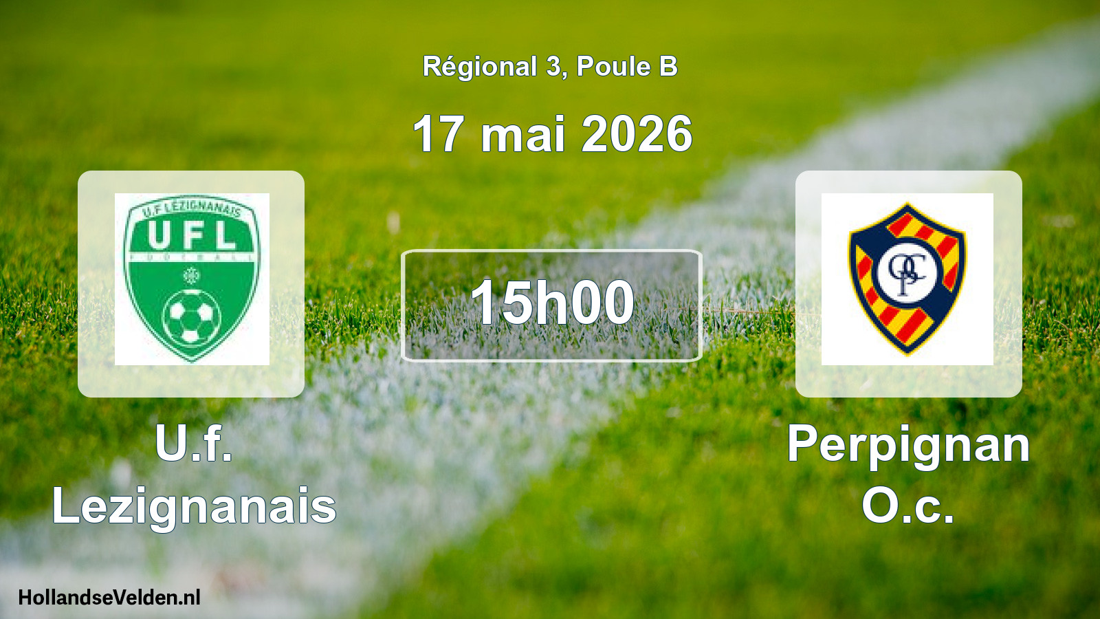 Geplande wedstrijd: U.f. Lezignanais - Perpignan O.c. (17 mei 2026)