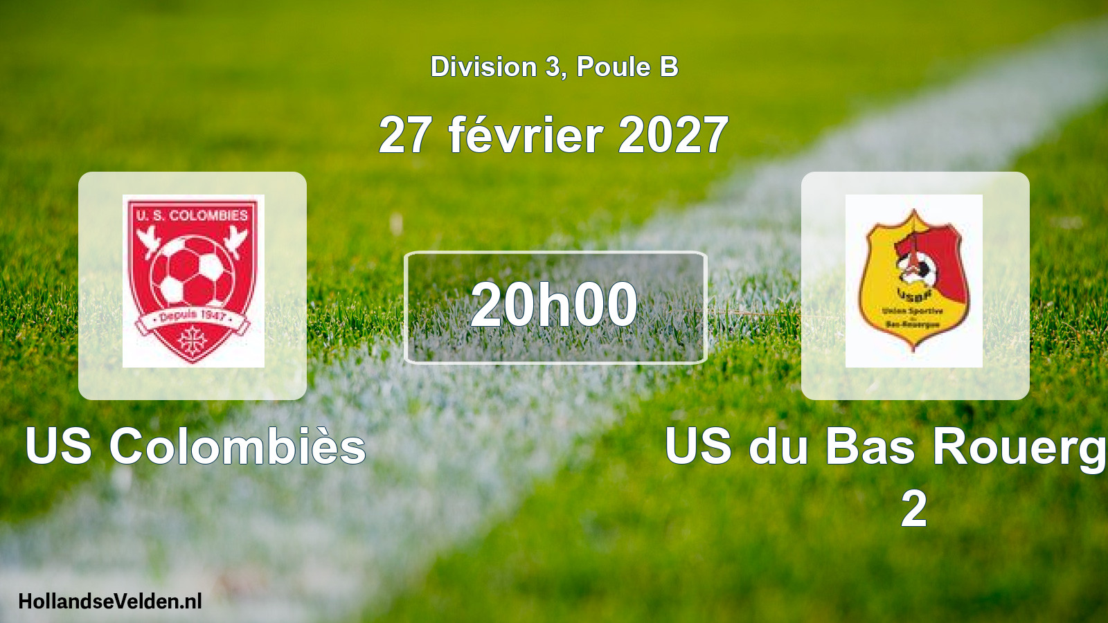 Match programmé: US Colombiès - US du Bas Rouergue 2 (27 février 2027)