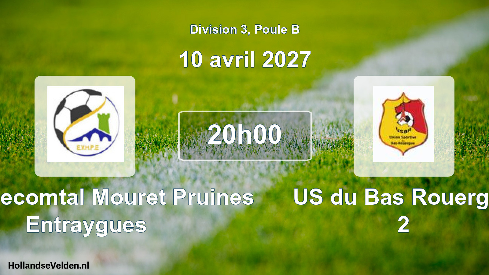 Match programmé: Ent. Villecomtal Mouret Pruines Entraygues - US du Bas Rouergue 2 (10 avril 2027)