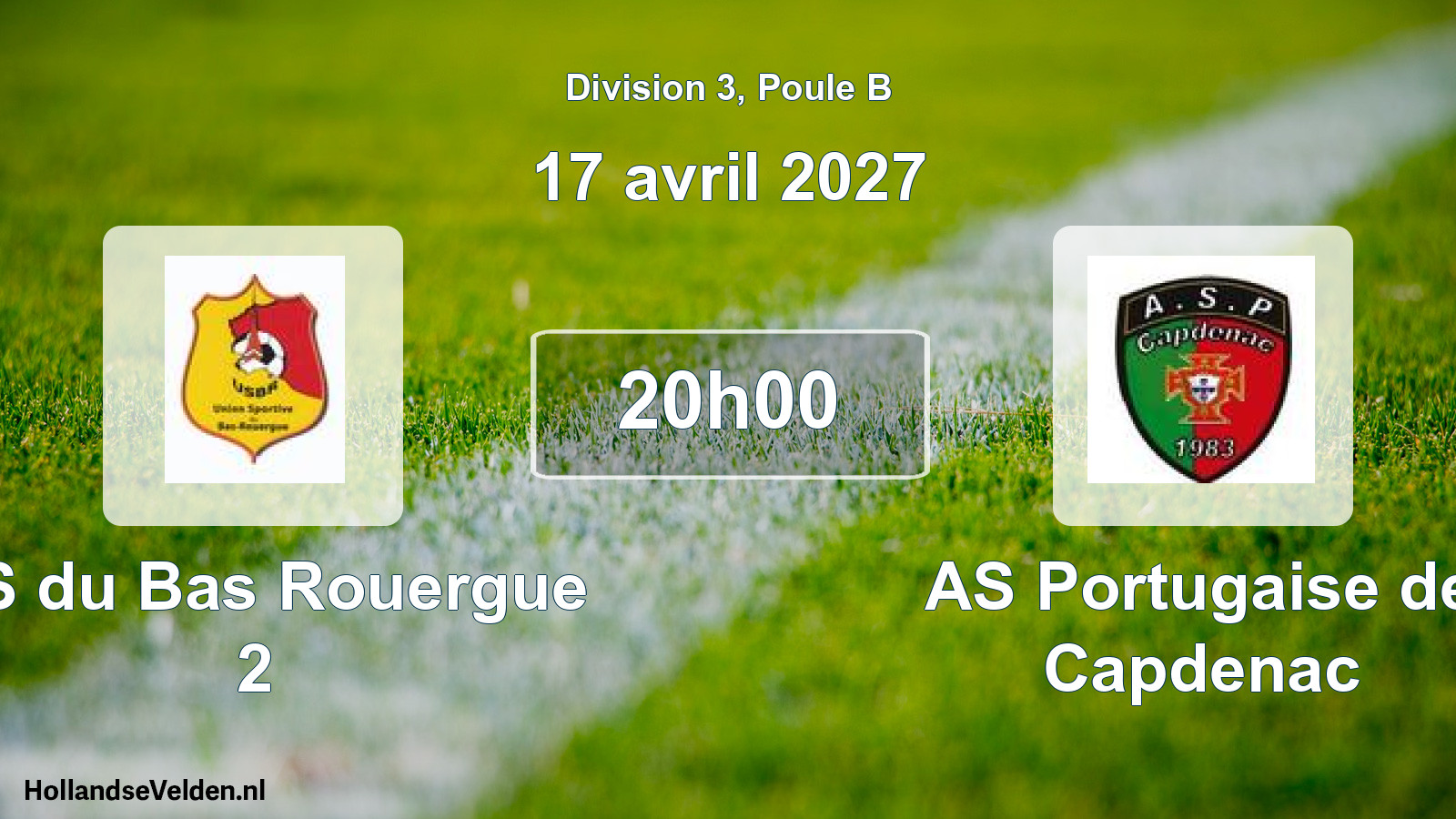 Match programmé: US du Bas Rouergue 2 - AS Portugaise de Capdenac (17 avril 2027)