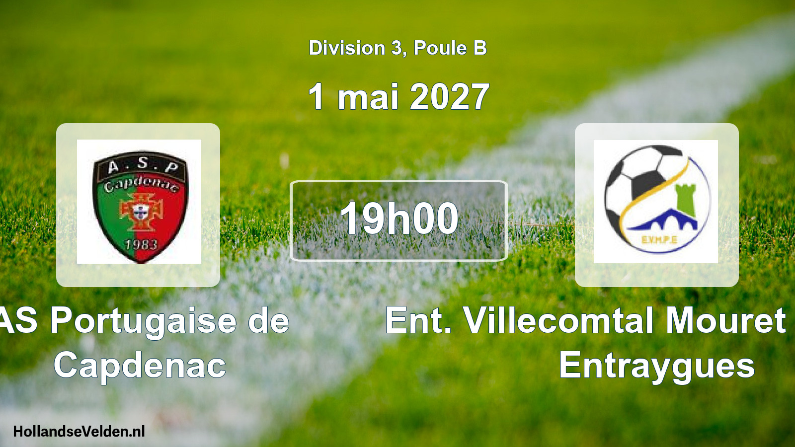 Match programmé: AS Portugaise de Capdenac - Ent. Villecomtal Mouret Pruines Entraygues (1 mai 2027)