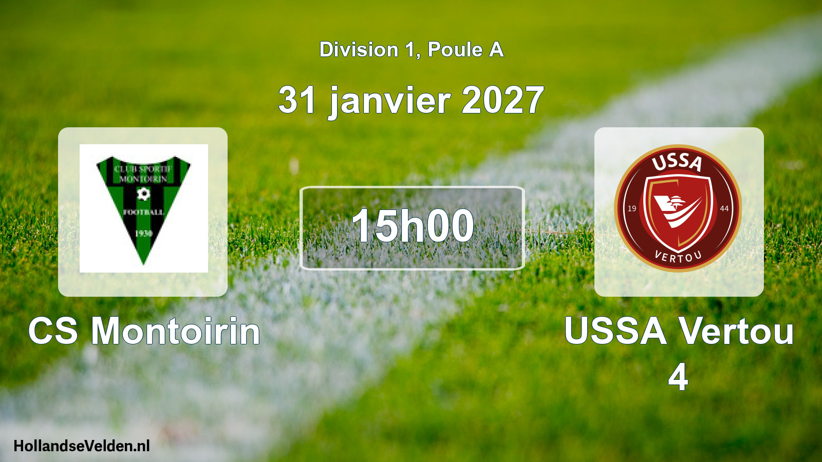 Scheduled Match: CS Montoirin - USSA Vertou 4 (31 January 2027)