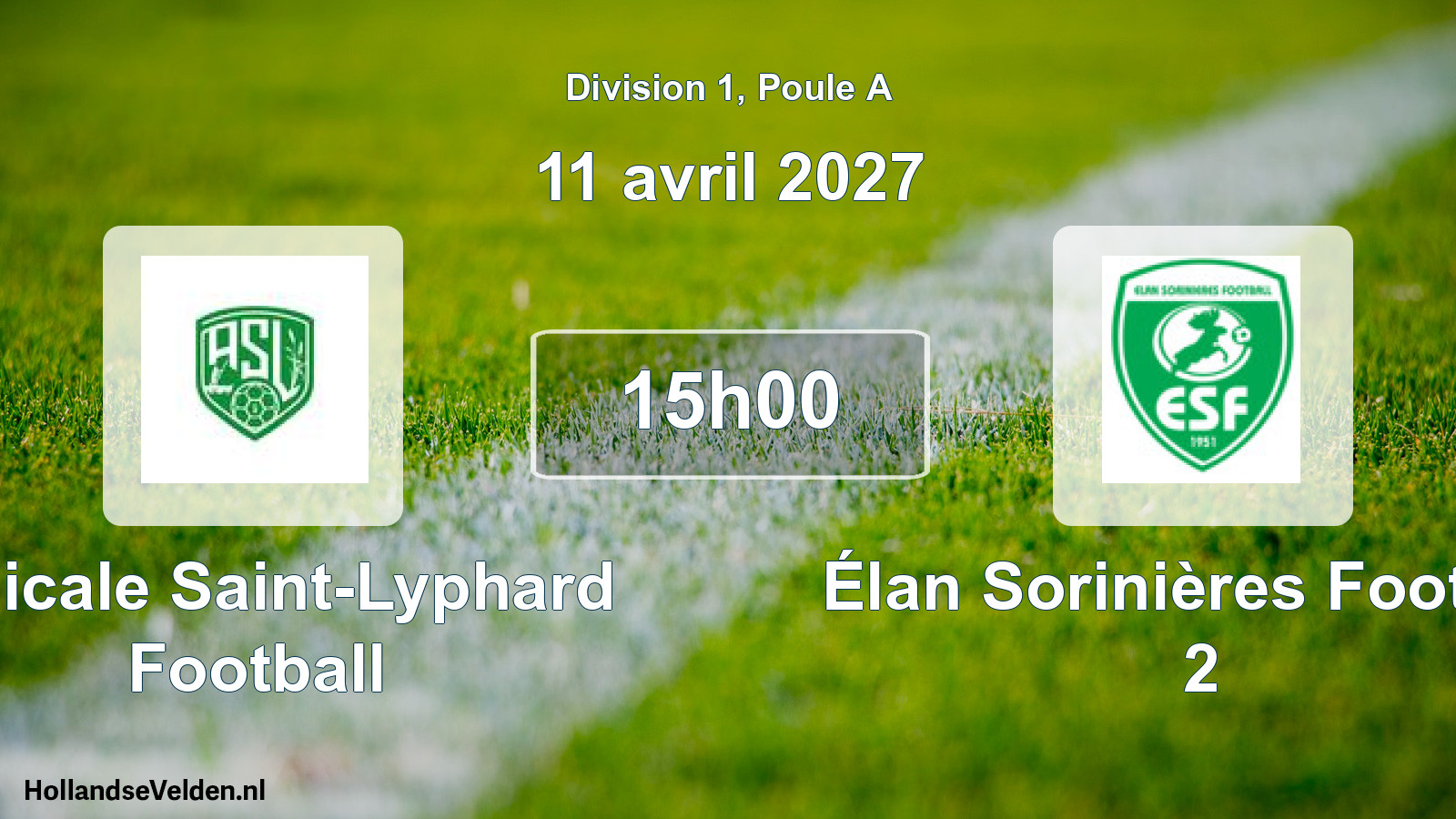 Scheduled Match: Amicale Saint-Lyphard Football - Élan Sorinières Football 2 (11 April 2027)