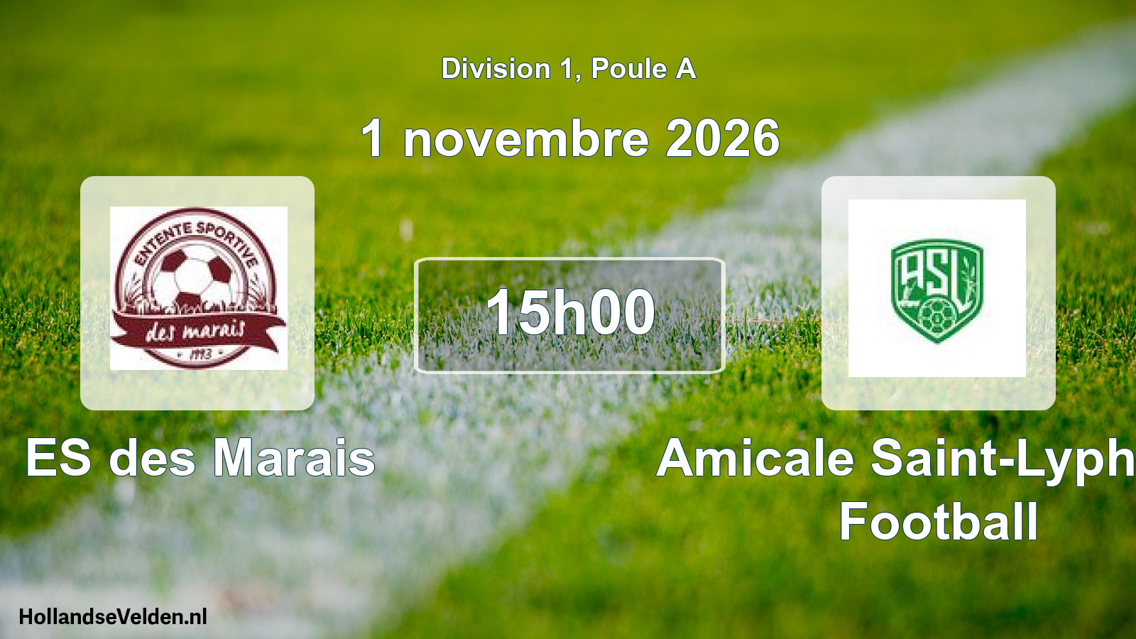Scheduled Match: ES des Marais - Amicale Saint-Lyphard Football (1 November 2026)