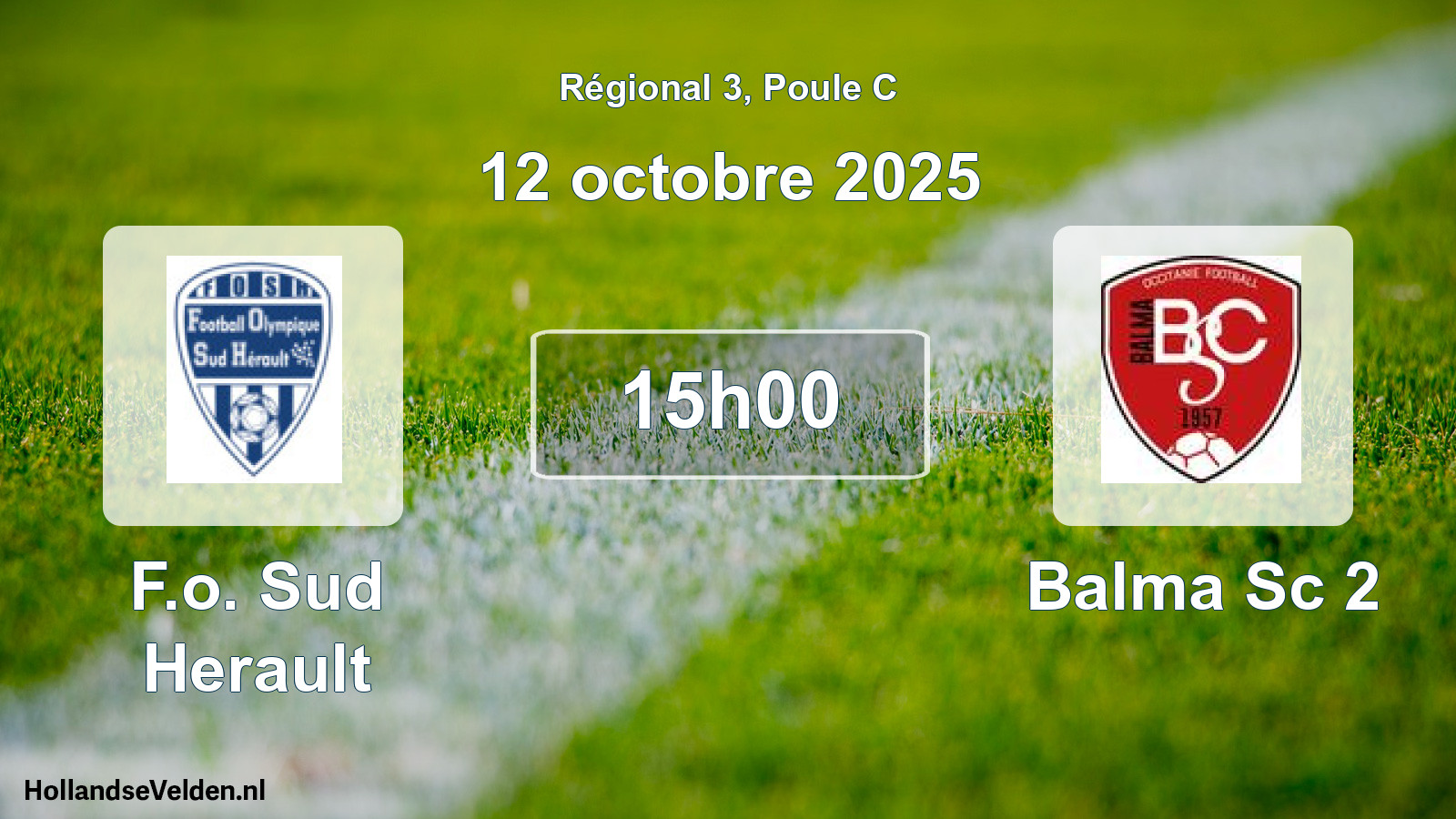 Scheduled Match: F.o. Sud Herault - Balma Sc 2 (12 October 2025)