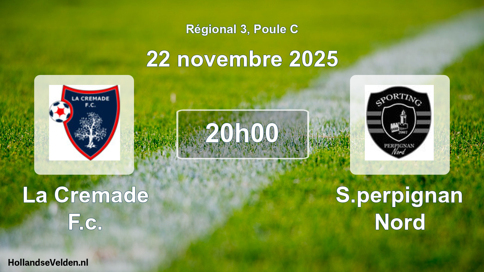 Geplande wedstrijd: La Cremade F.c. - S.perpignan Nord (22 november 2025)