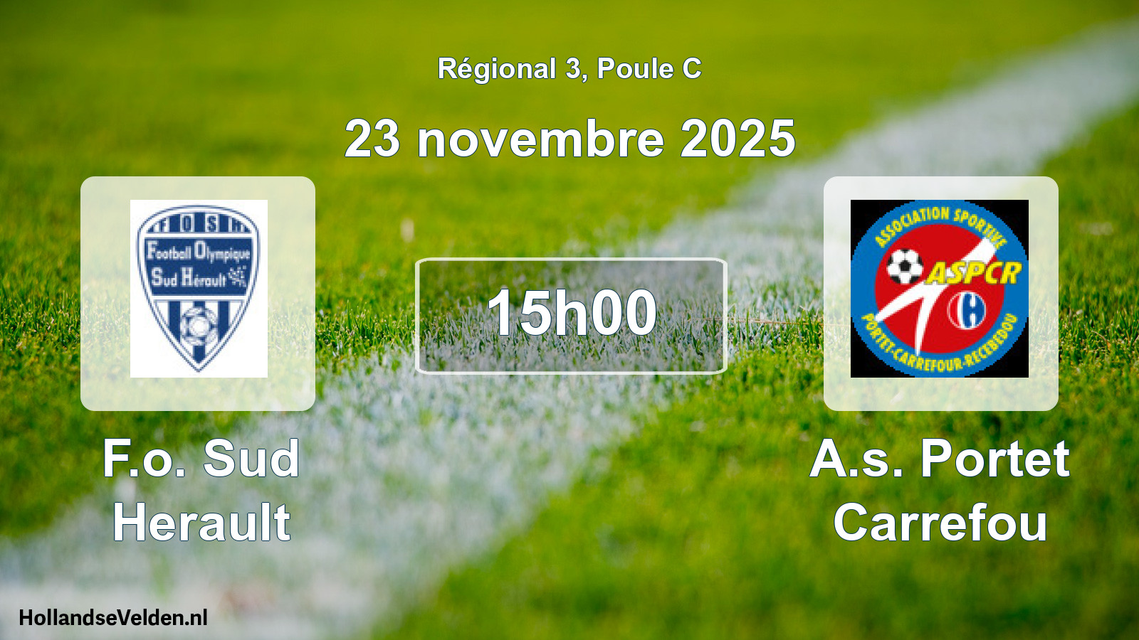 Scheduled Match: F.o. Sud Herault - A.s. Portet Carrefou (23 November 2025)