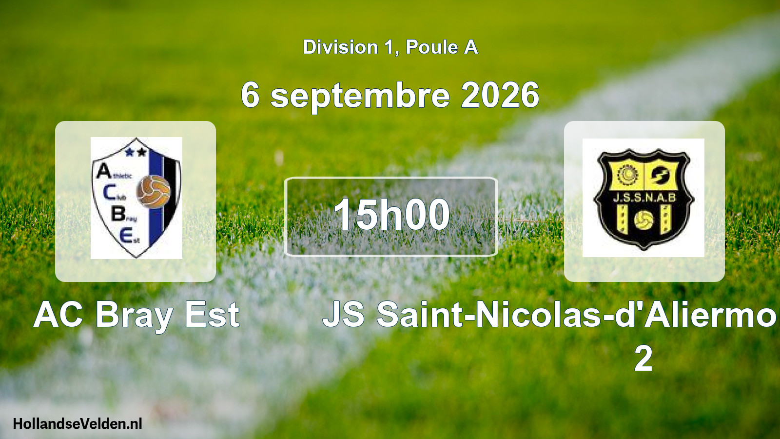 Match programmé: AC Bray Est - JS Saint-Nicolas-d'Aliermont Béthune 2 (6 septembre 2026)