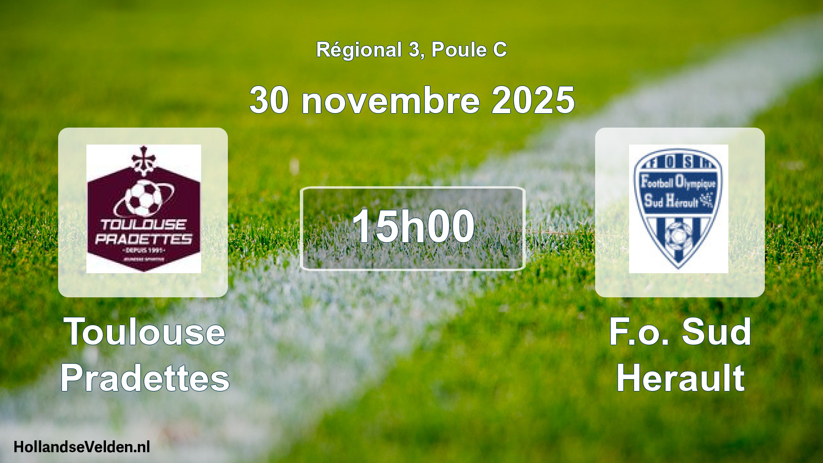 Scheduled Match: Toulouse Pradettes - F.o. Sud Herault (30 November 2025)