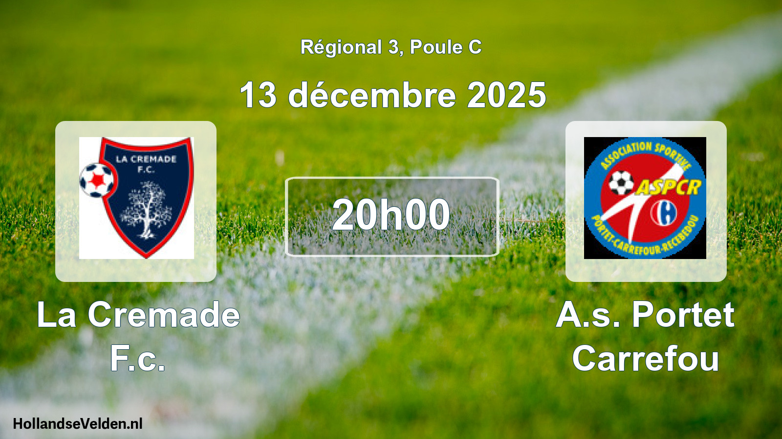 Scheduled Match: La Cremade F.c. - A.s. Portet Carrefou (13 December 2025)
