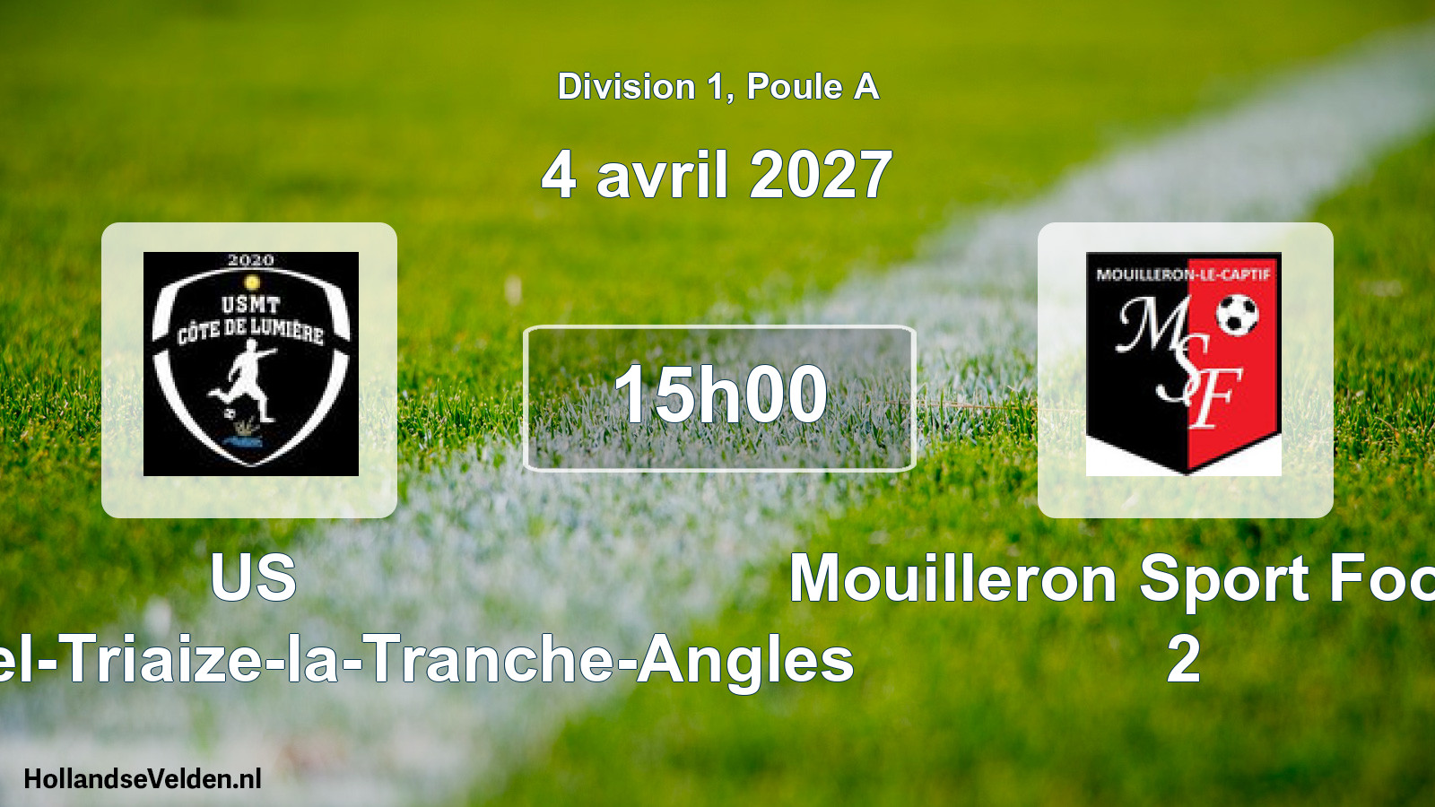 Scheduled Match: US Saint-Michel-Triaize-la-Tranche-Angles - Mouilleron Sport Football 2 (4 April 2027)