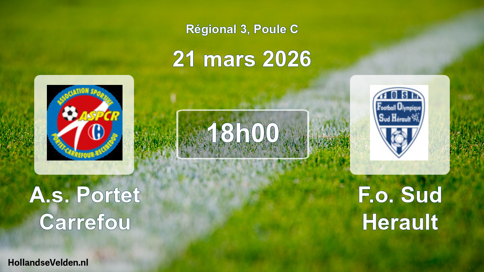 Scheduled Match: A.s. Portet Carrefou - F.o. Sud Herault (21 March 2026)