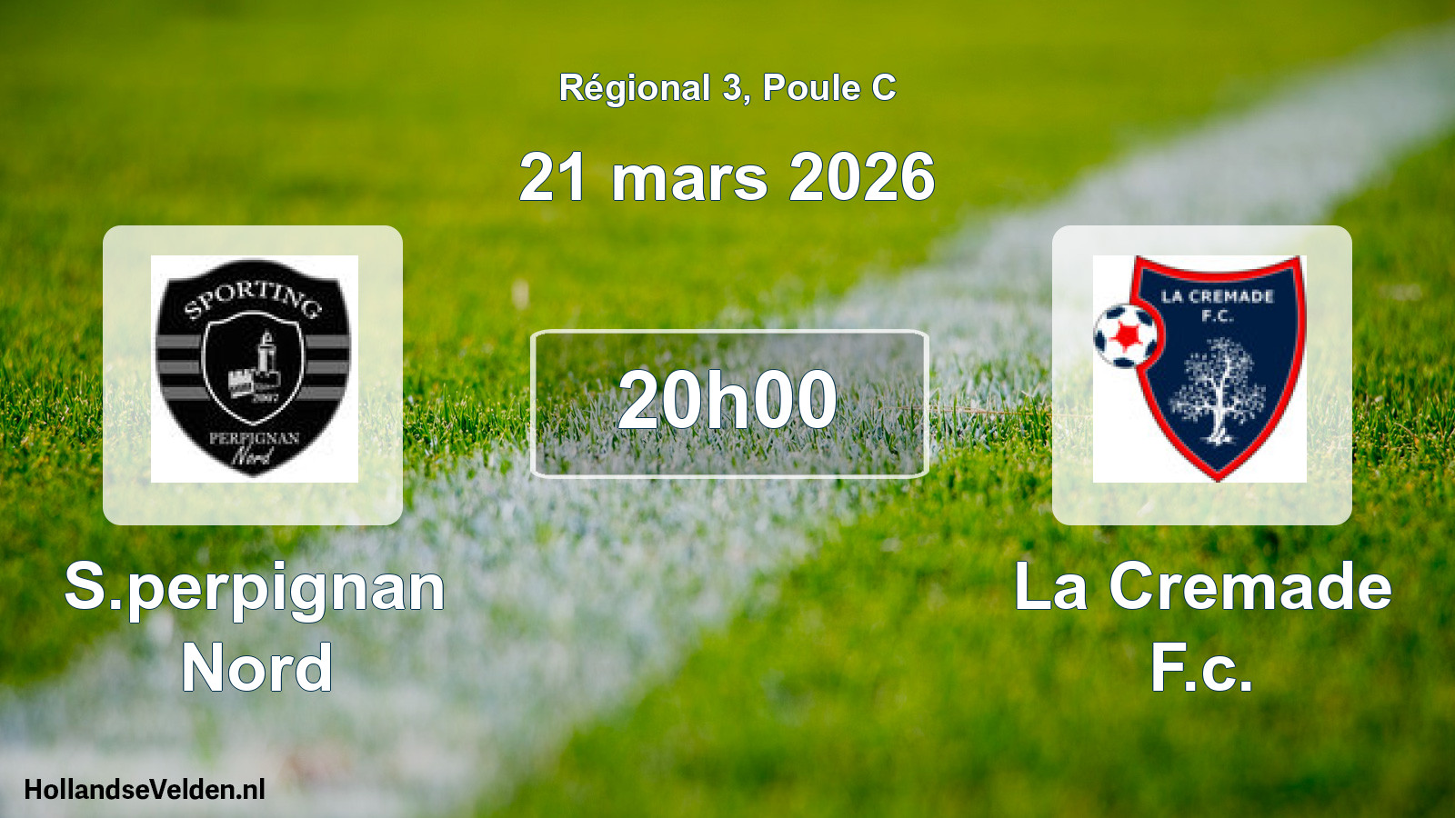 Geplande wedstrijd: S.perpignan Nord - La Cremade F.c. (21 mars 2026)