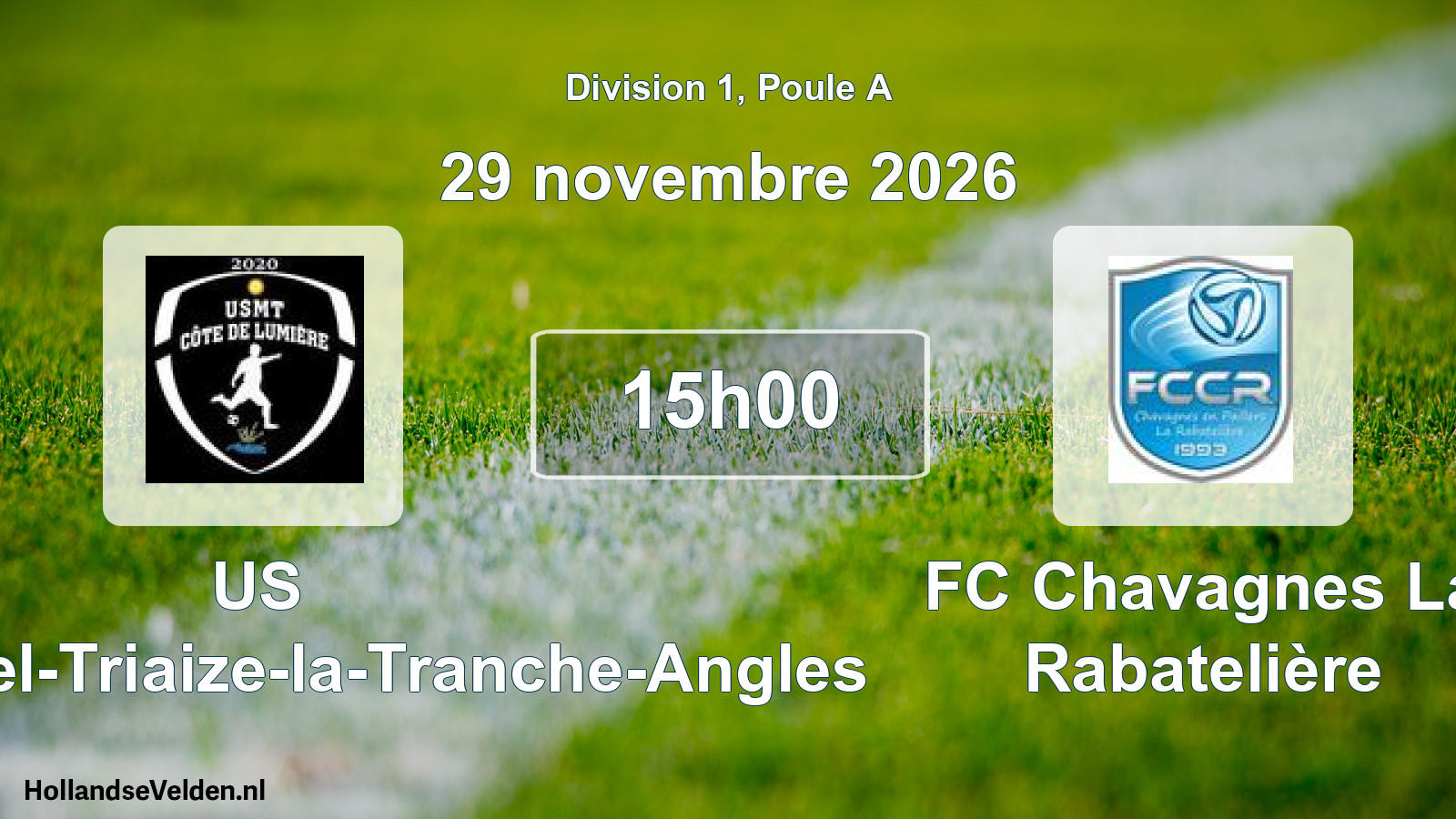 Scheduled Match: US Saint-Michel-Triaize-la-Tranche-Angles - FC Chavagnes La Rabatelière (29 November 2026)