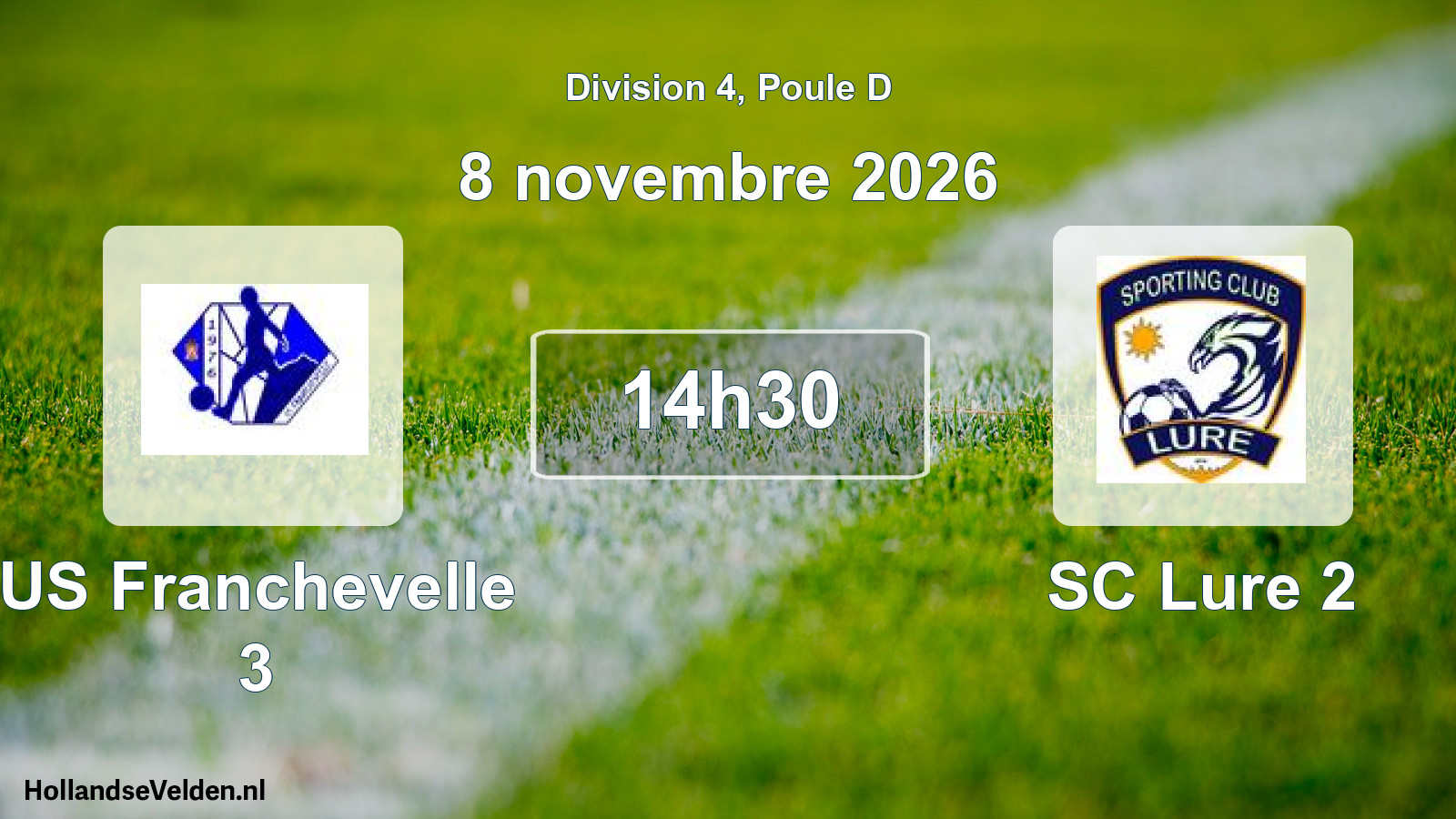 Scheduled Match: US Franchevelle 3 - SC Lure 2 (8 November 2026)