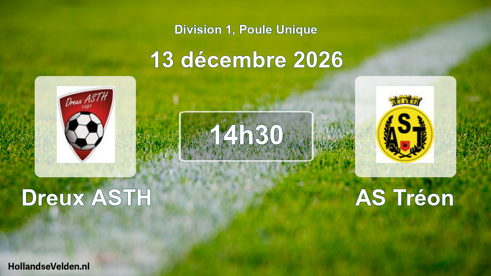 Scheduled Match: Dreux ASTH - AS Tréon (13 December 2026)