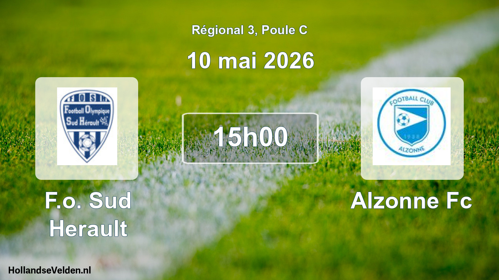Scheduled Match: F.o. Sud Herault - Alzonne Fc (10 May 2026)