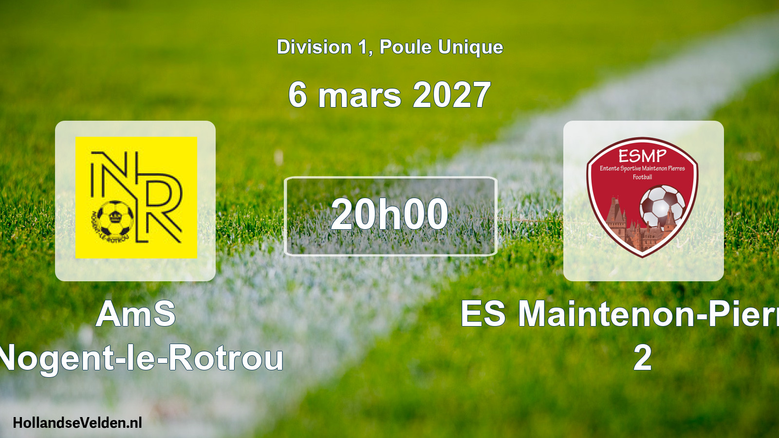 Match programmé: AmS Nogent-le-Rotrou - ES Maintenon-Pierres 2 (6 mars 2027)