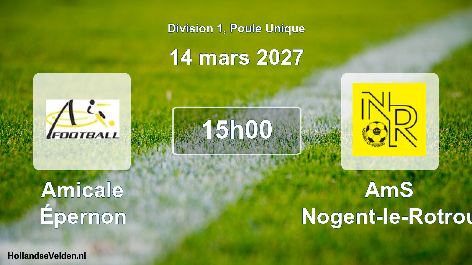 Match programmé: Amicale Épernon - AmS Nogent-le-Rotrou (14 mars 2027)