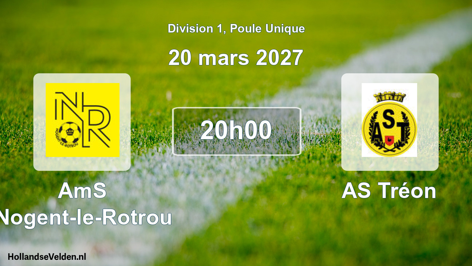 Match programmé: AmS Nogent-le-Rotrou - AS Tréon (20 mars 2027)