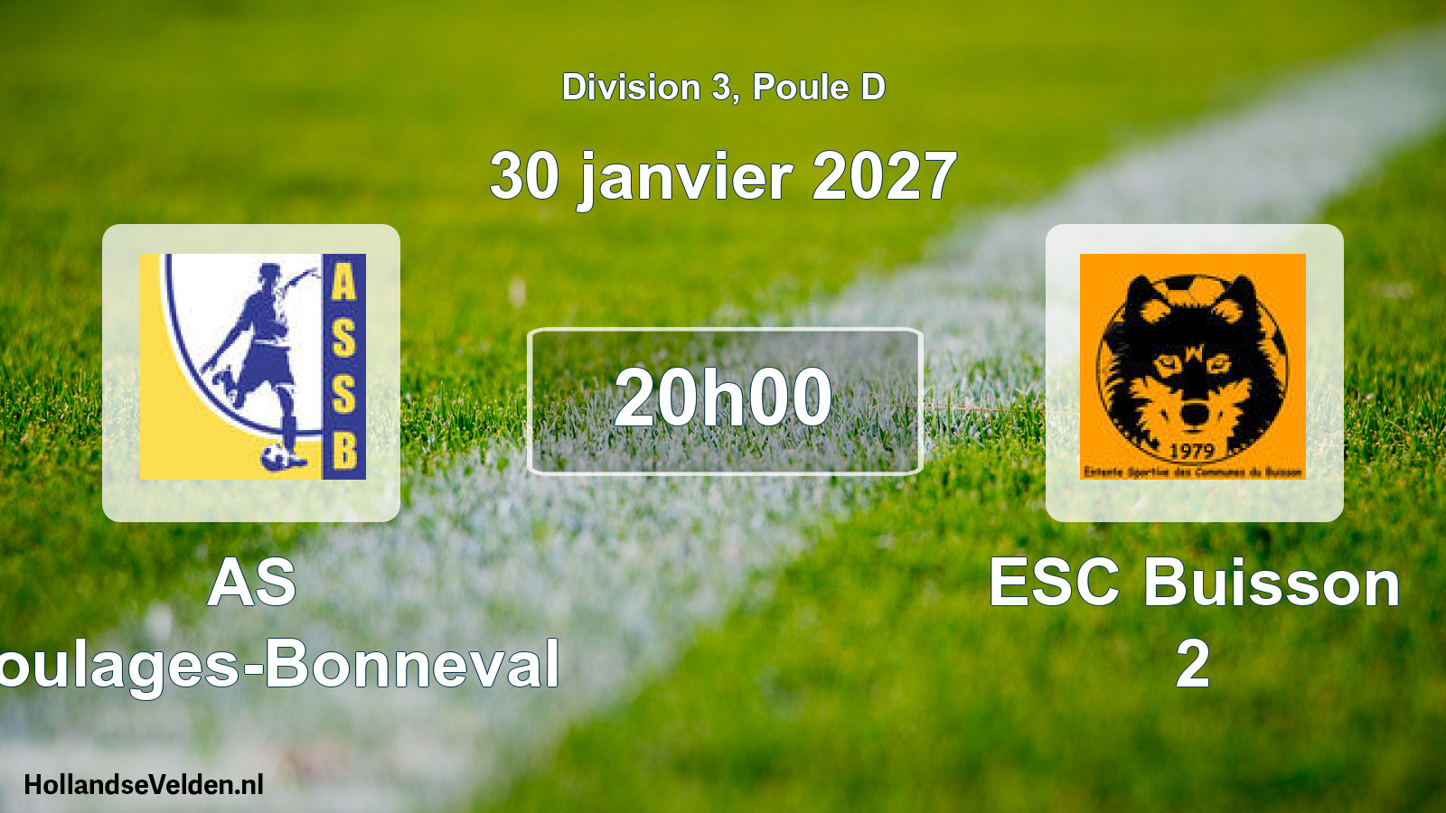 Match programmé: AS Soulages-Bonneval - ESC Buisson 2 (30 janvier 2027)