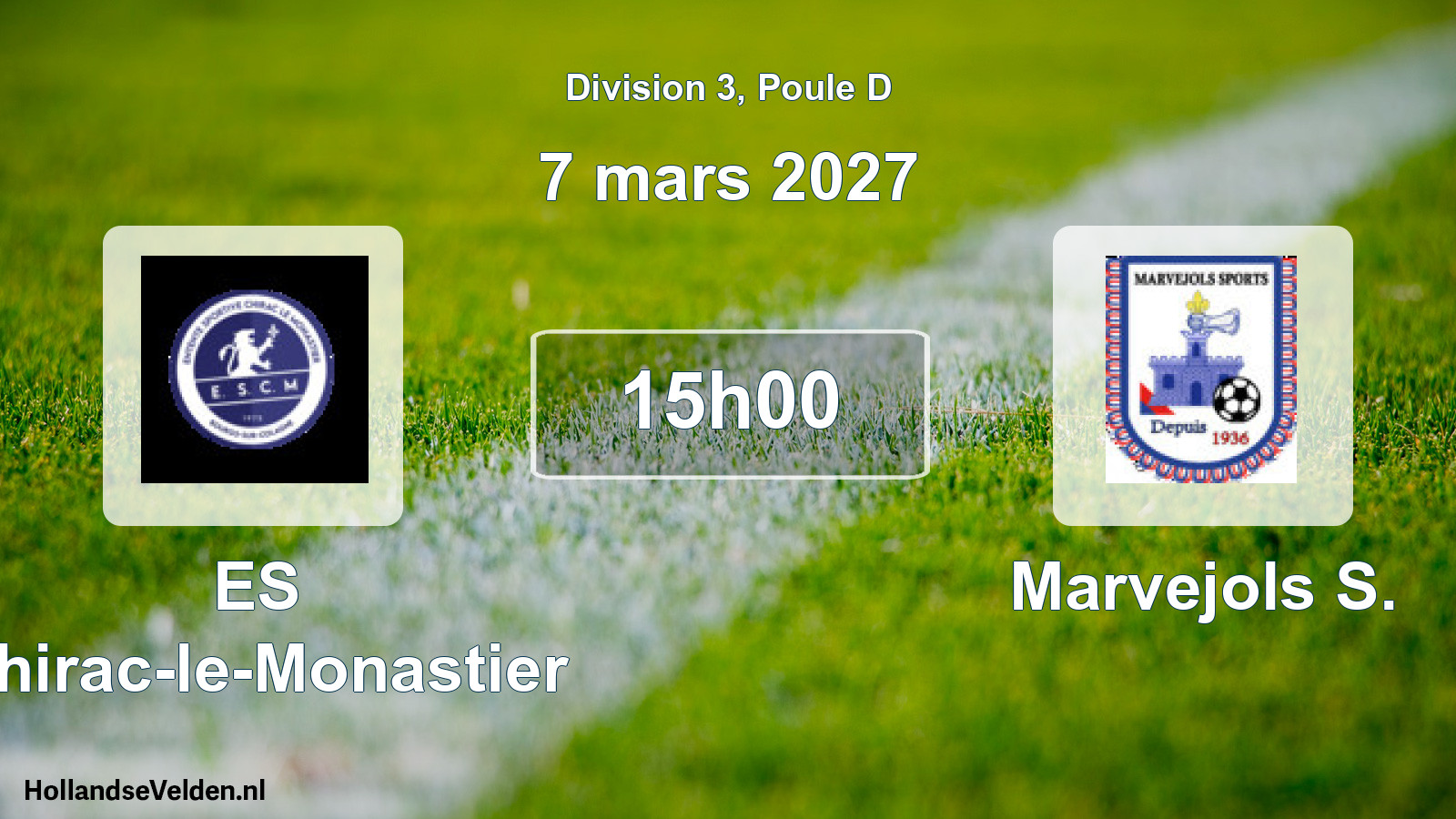 Match programmé: ES Chirac-le-Monastier - Marvejols S. (7 mars 2027)