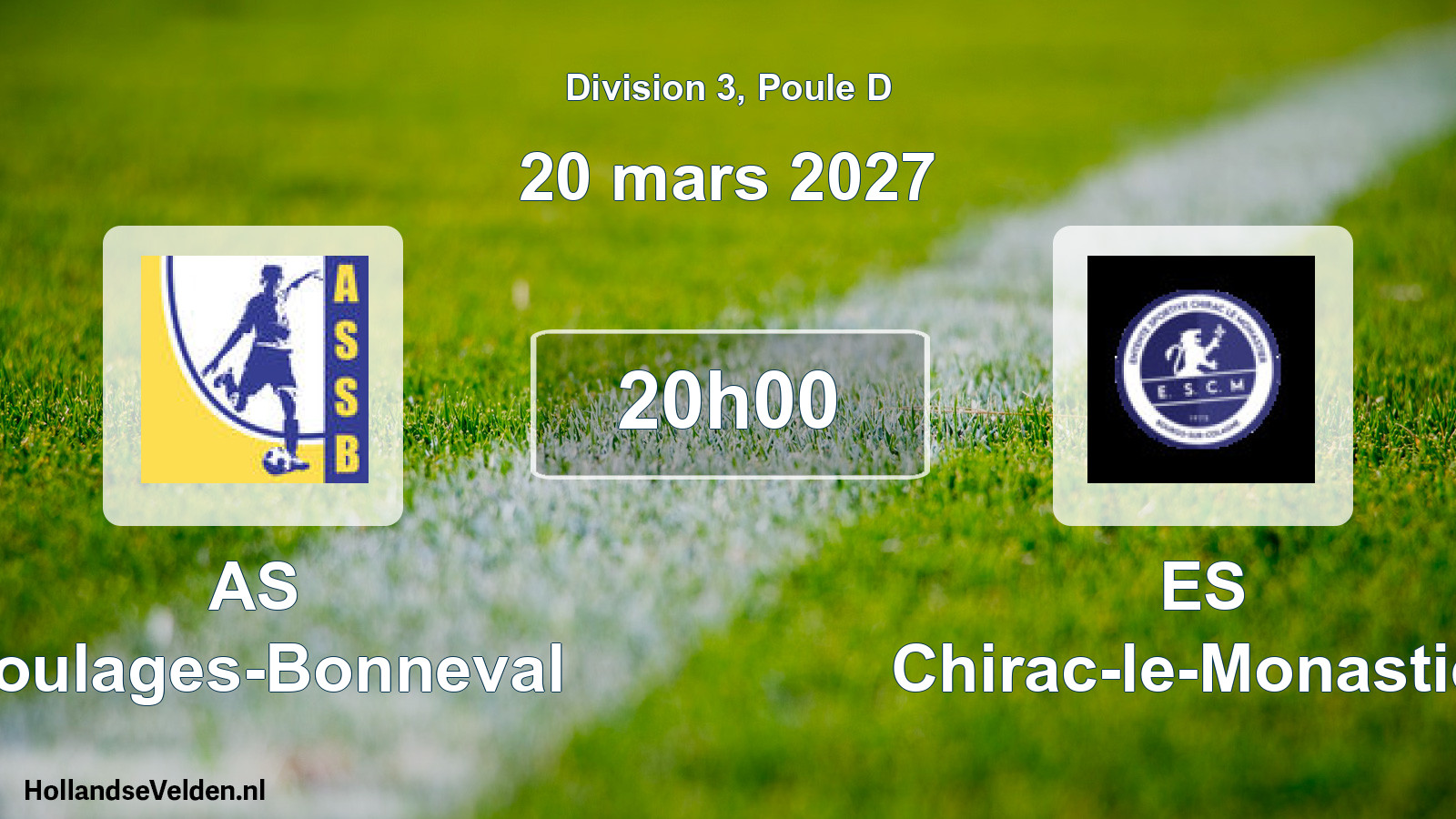 Match programmé: AS Soulages-Bonneval - ES Chirac-le-Monastier (20 mars 2027)
