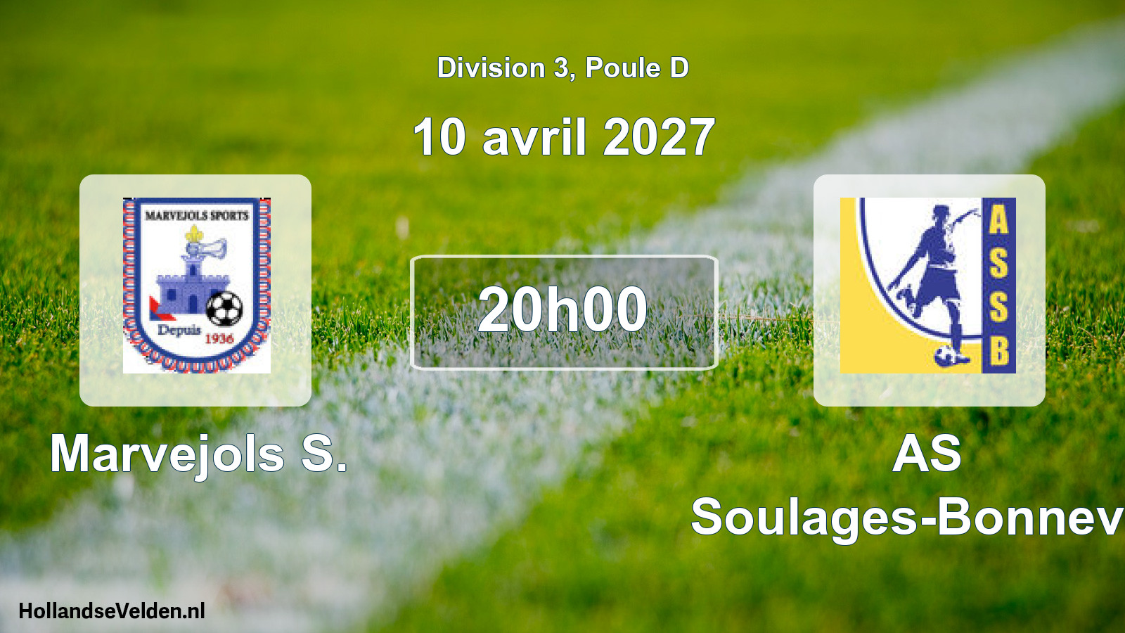 Match programmé: Marvejols S. - AS Soulages-Bonneval (10 avril 2027)