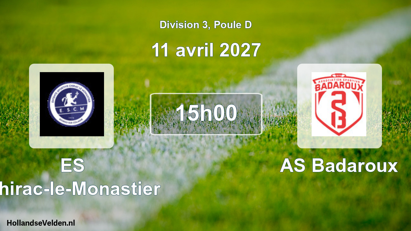 Match programmé: ES Chirac-le-Monastier - AS Badaroux (11 avril 2027)