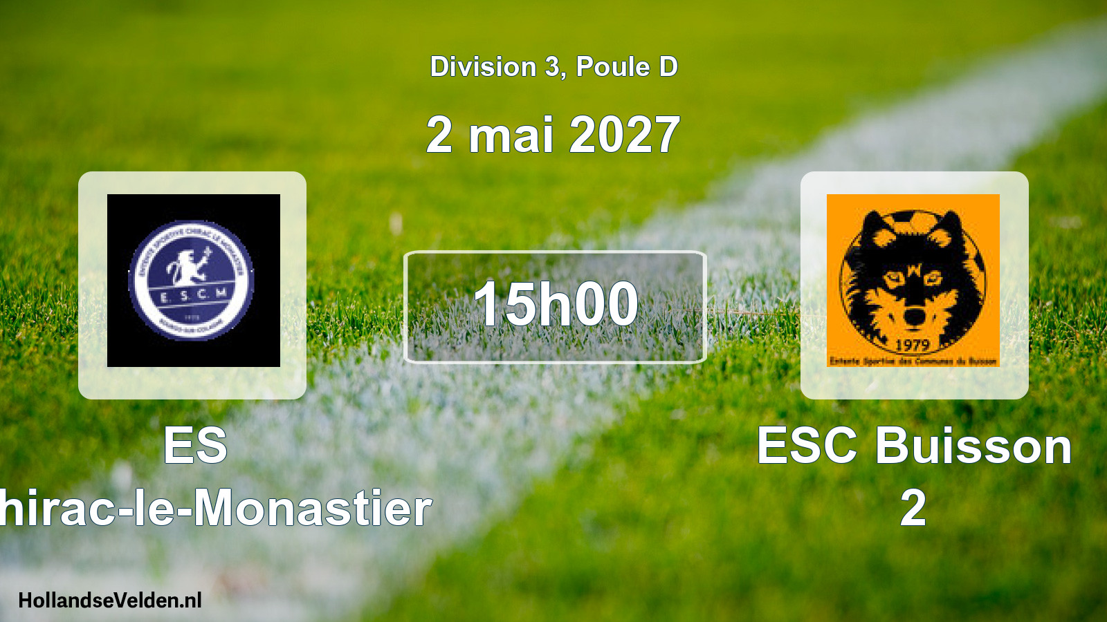 Match programmé: ES Chirac-le-Monastier - ESC Buisson 2 (2 mai 2027)