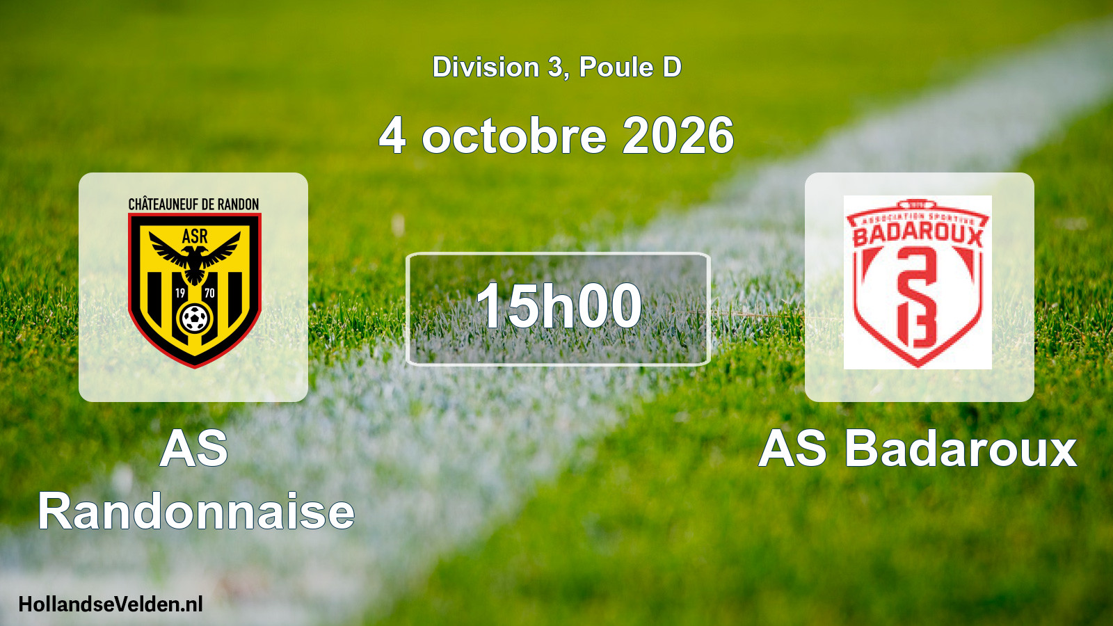 Match programmé: AS Randonnaise - AS Badaroux (4 octobre 2026)